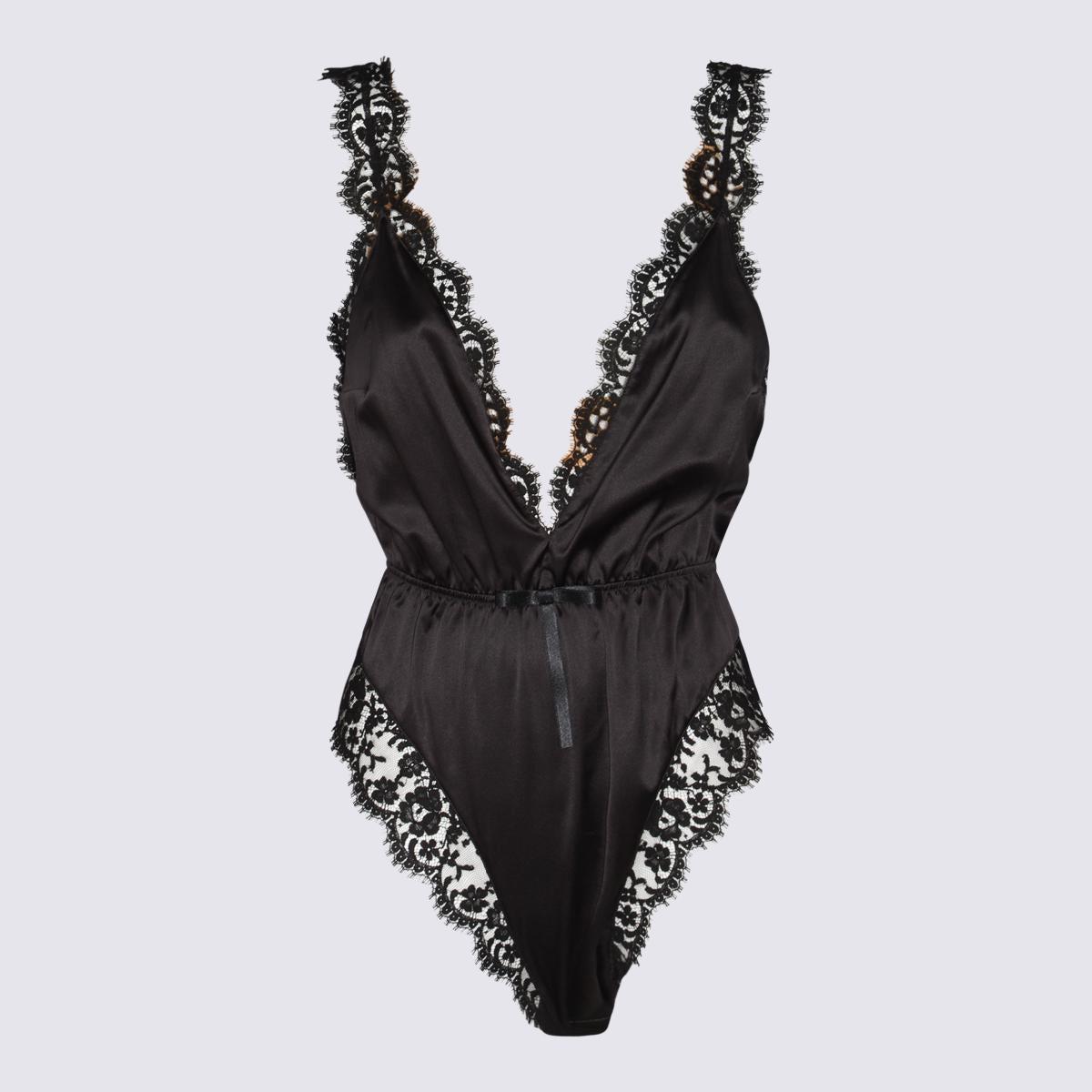 Black Silk Bodysuit Product Image