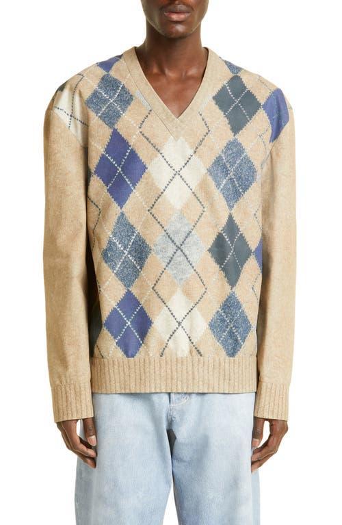 Bottega Veneta Argyle Print Lambskin Leather Top Product Image