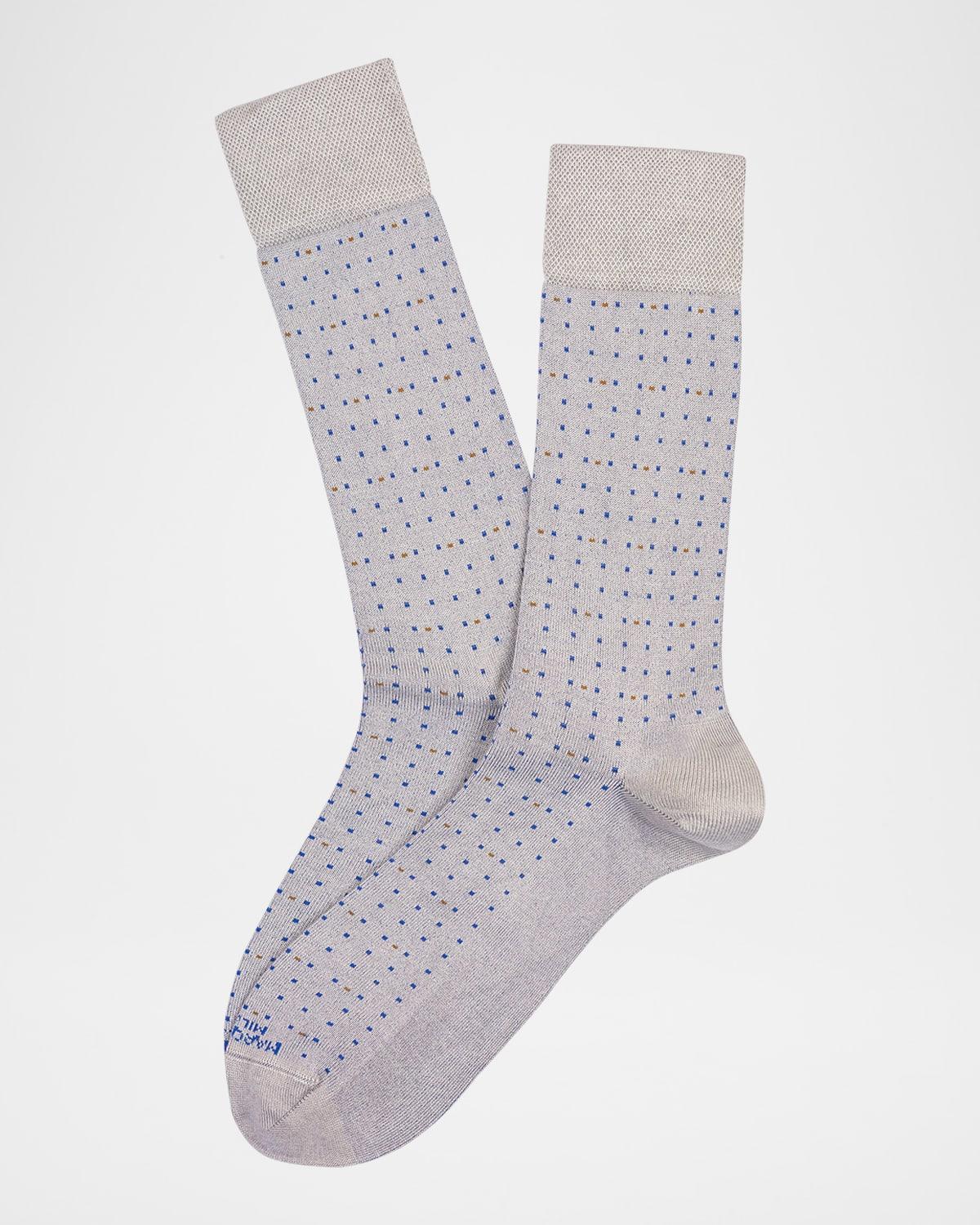 Mens Luxury Yarns Micro Dot Mid-Calf Socks Product Image