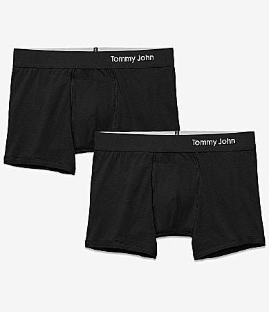 Tommy John Cool Cotton 4 Boxer Brief 2 Pack (Navy/Black) Men's Underwear Product Image