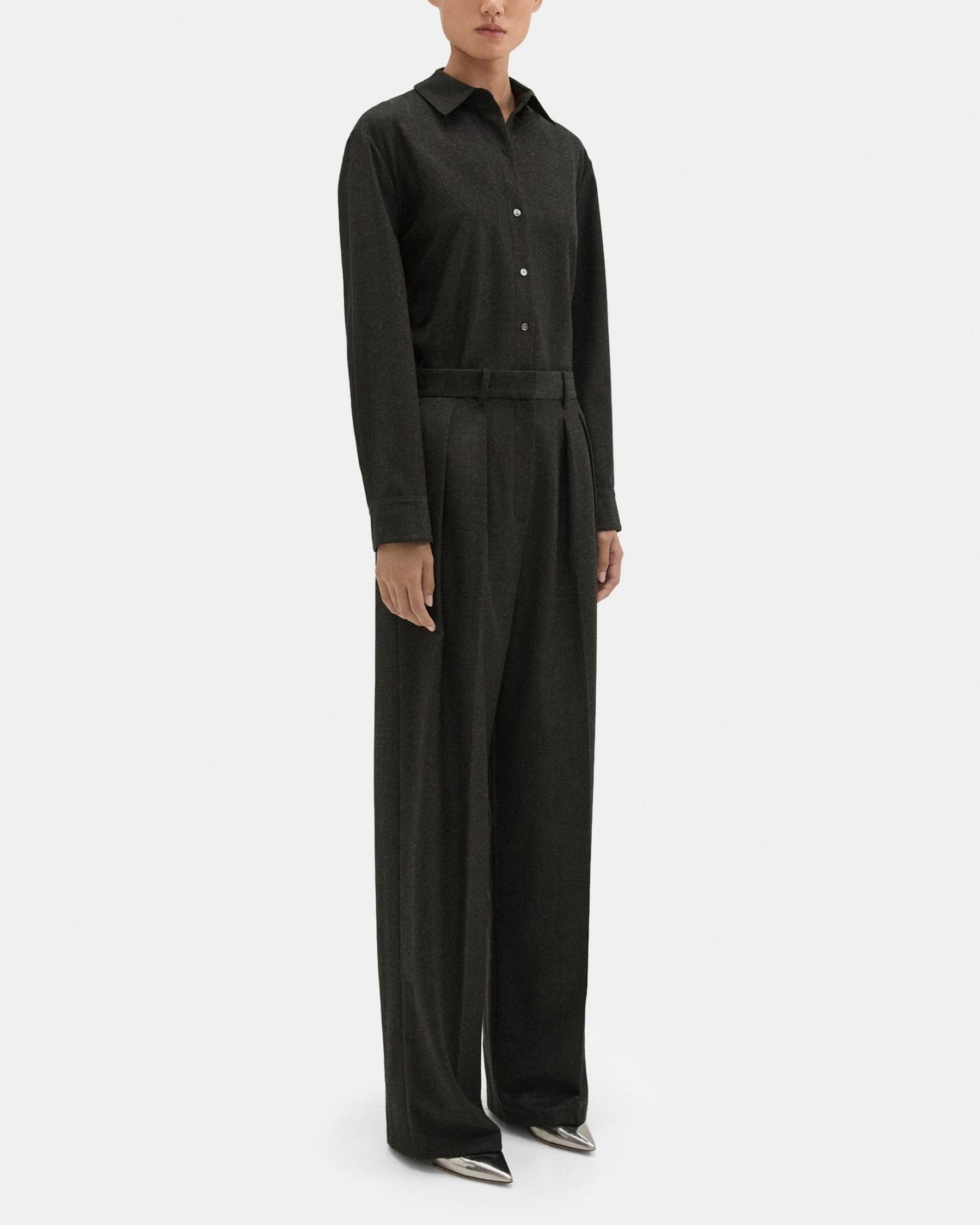 Double Pleat Pant in Sleek Flannel Product Image