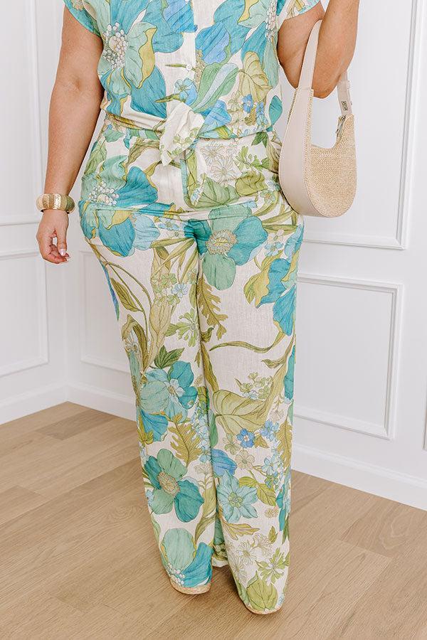 Tropicana Trendsetters High Waist Floral Pants Curves Product Image