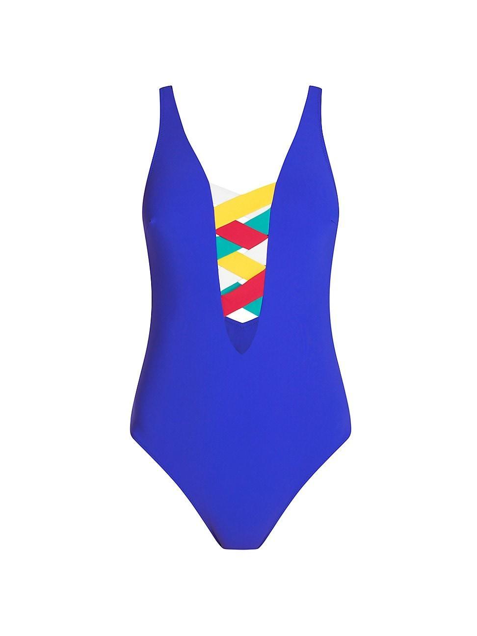 Womens St. Martin Lattice One-Piece Product Image