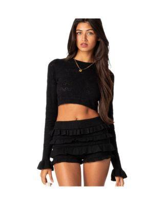 Women's Delana embroidered knit crop top Product Image