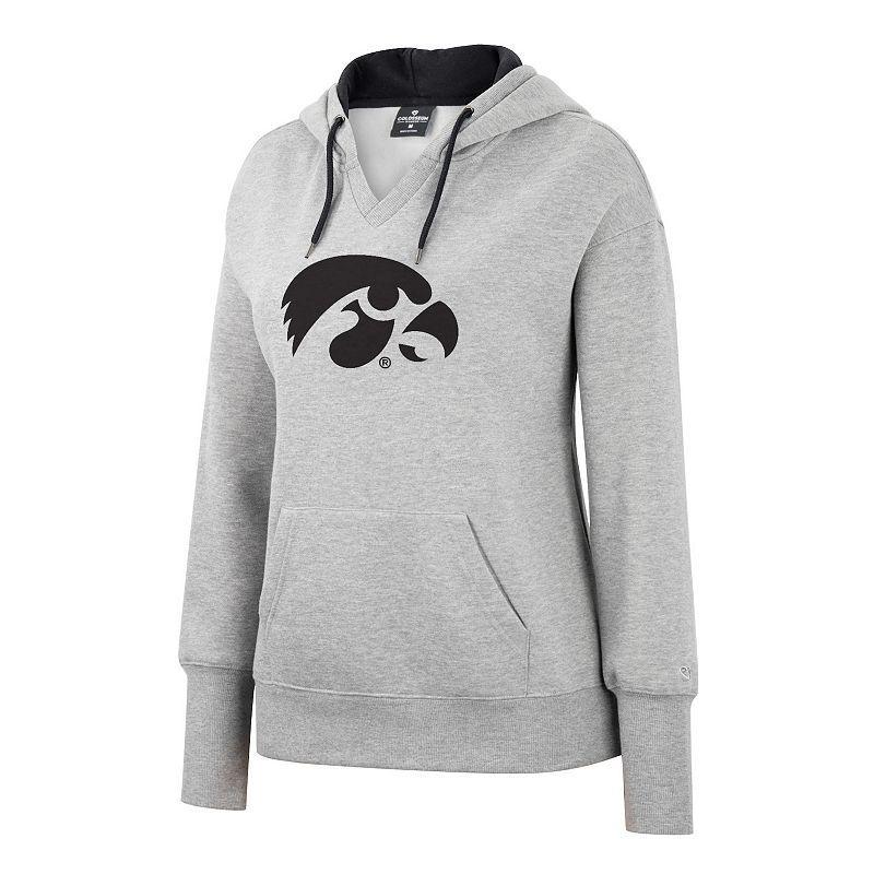 Womens West Virginia Mountaineers Heather Grey Pullover Hoodie Product Image