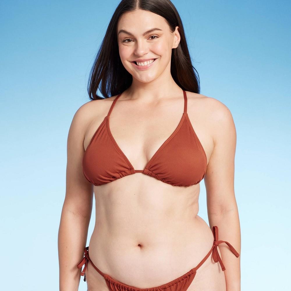 Womens Triangle Ribbed Bikini Top - Shade & Shore Product Image