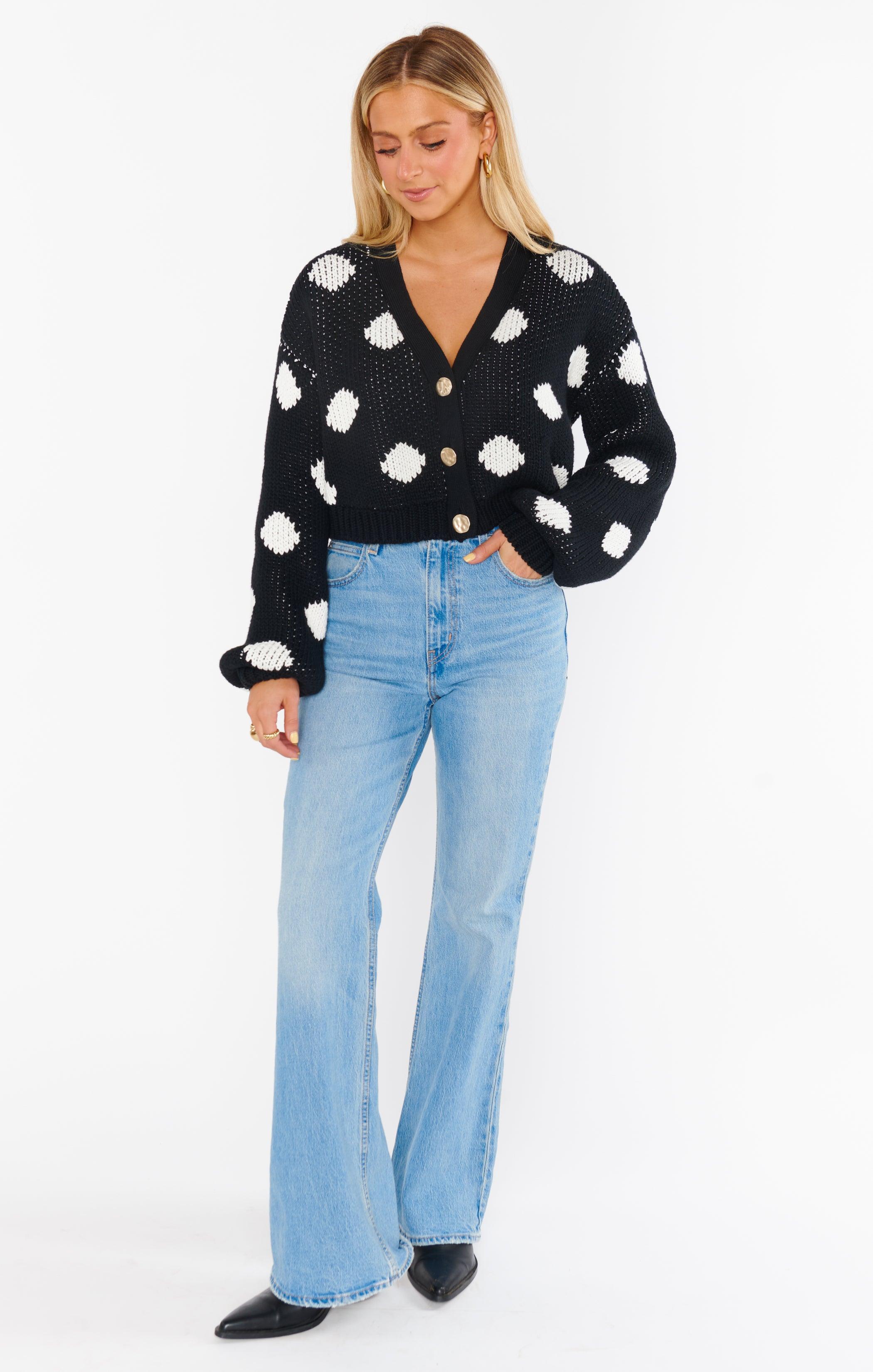 Clemmie Cardi ~ Polka Dot Knit Product Image