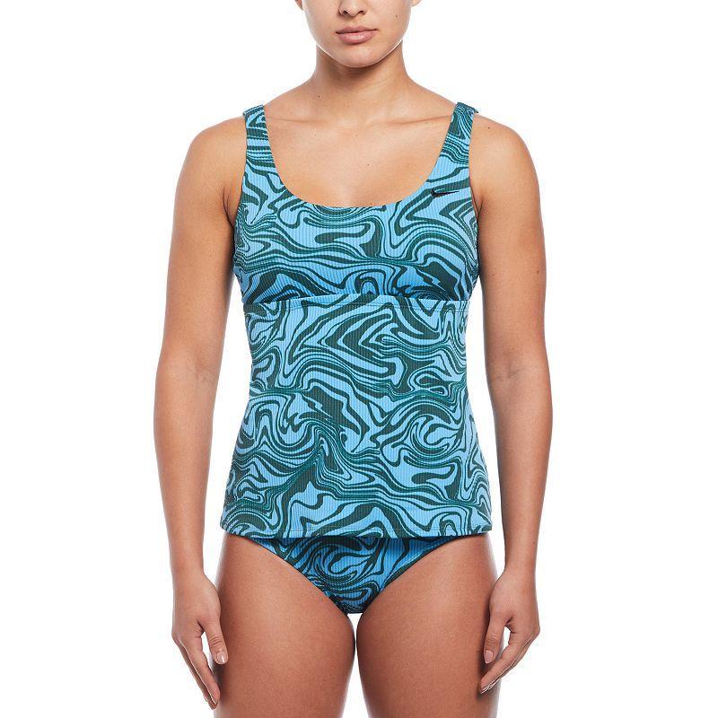 Womens Nike Swirl Scoop Neck Swim Tankini Product Image