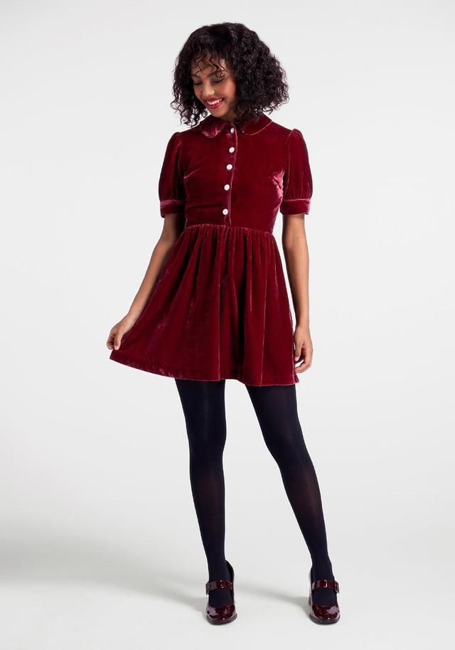 Such A Stunner Velvet Shirt Dress Product Image