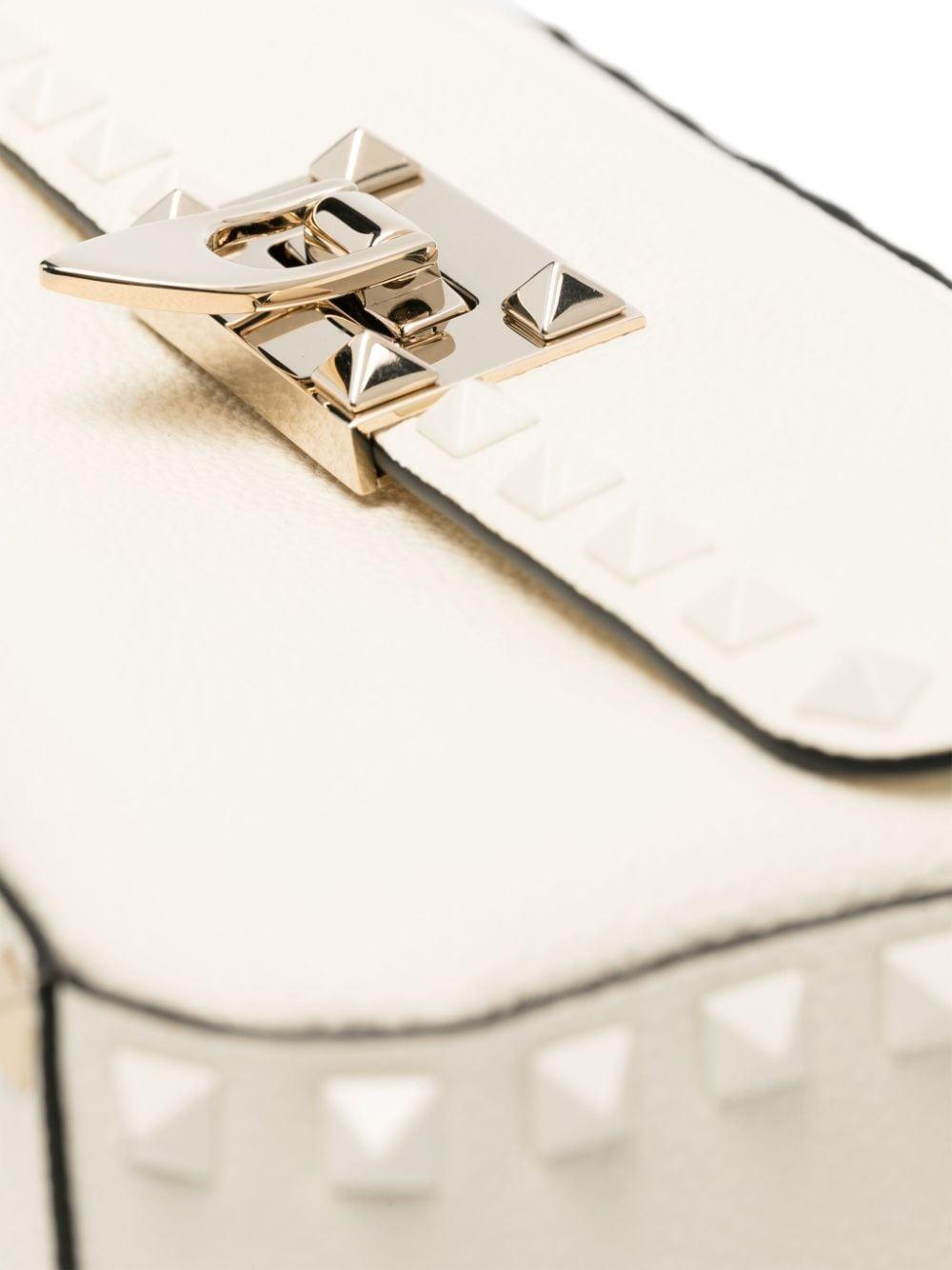 VALENTINO GARAVANI Rockstud Leather Crossobdy Bag In White Product Image