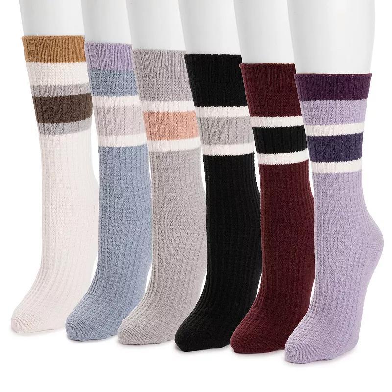 Womens MUK LUKS 6-Pack Dream Step Mini Crew Socks Set Product Image