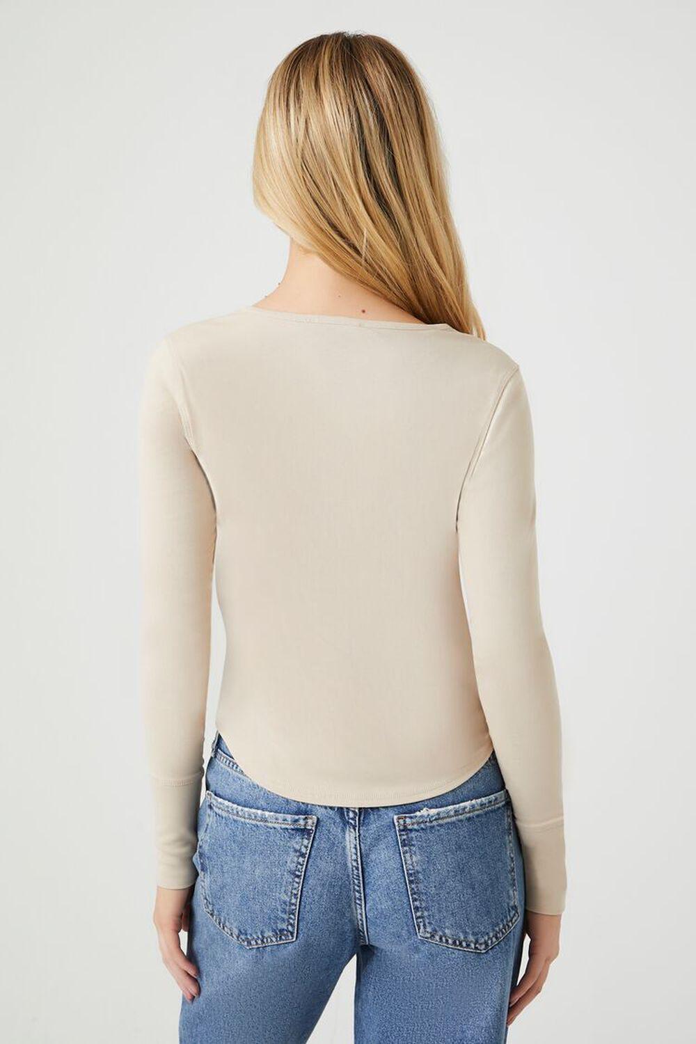 Curved-Hem Henley Top | Forever 21 Product Image