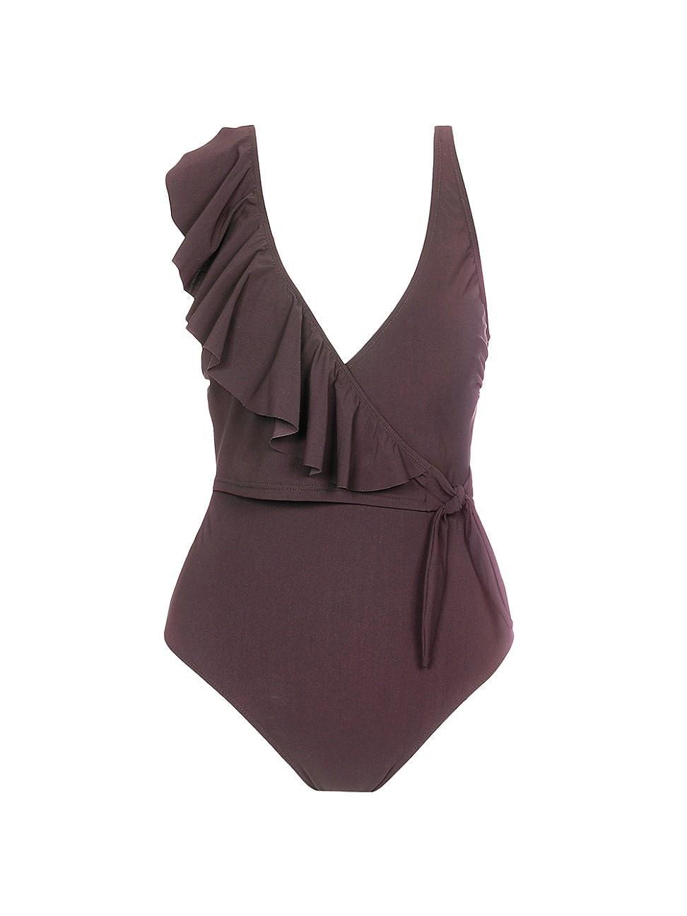 Womens Tutti Frutti Ruffle One-Piece Swimsuit Product Image