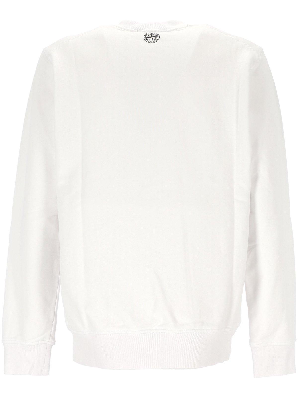 Logo Printed Crewneck Sweatshirt In White Product Image