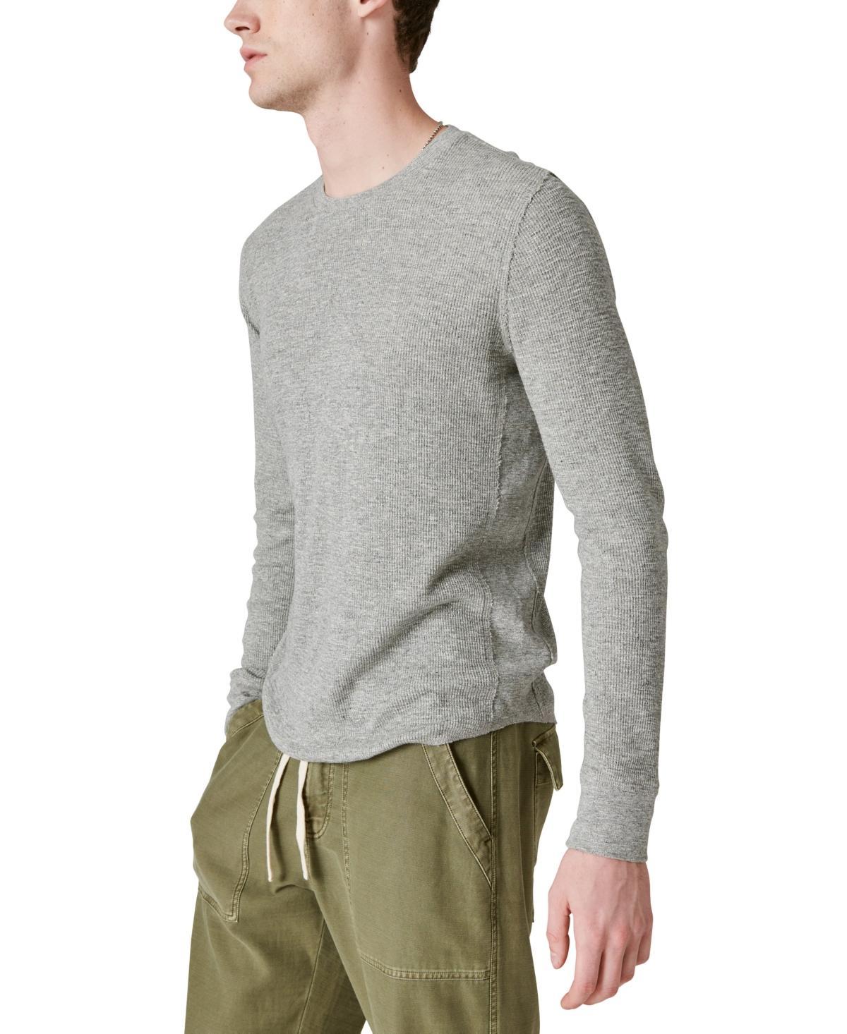 Lucky Brand Mens Garment Dyed Thermal Long Sleeve Crewneck T-Shirt Product Image