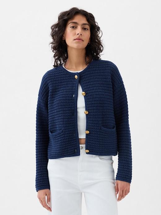 Textured Sweater Jacket Product Image