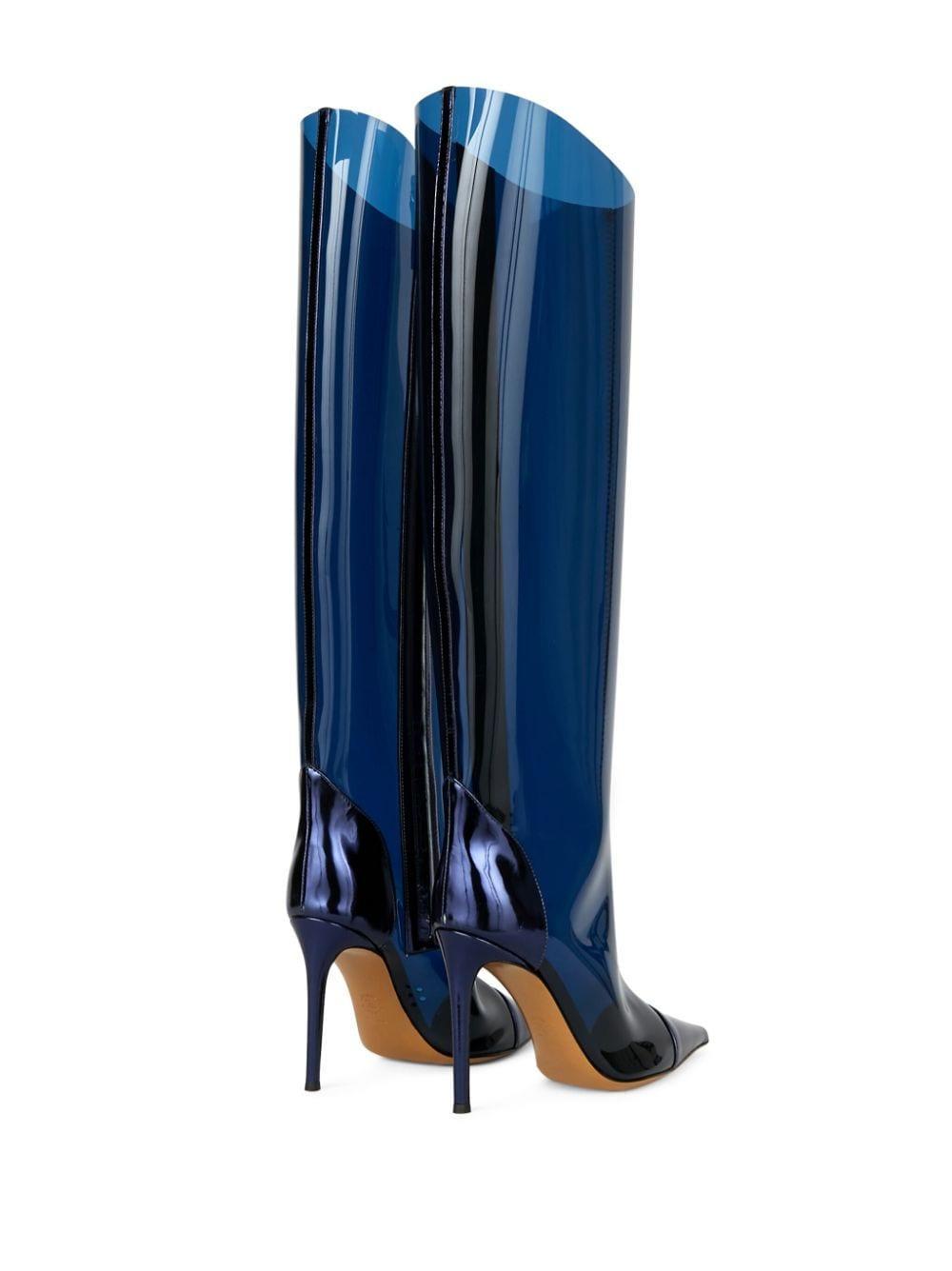 105mm iridescent leather boots Product Image