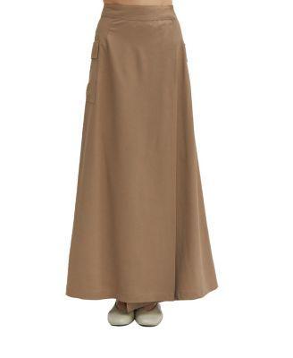 Crescent Womens Nadia Maxi Wrap Cargo Skirt - Beige product image