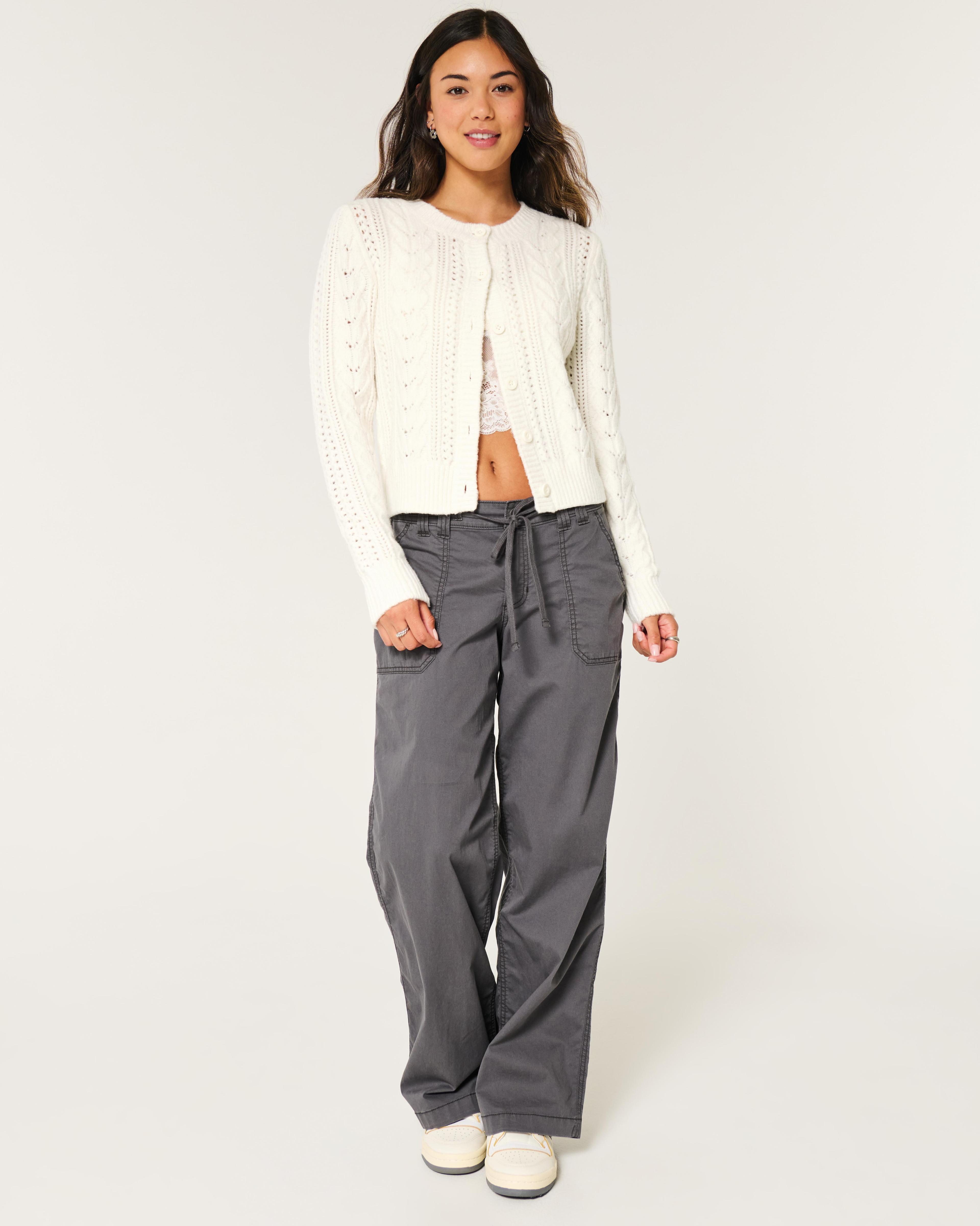 Hollister Comfy Cloud Cable-Knit Cardigan Product Image