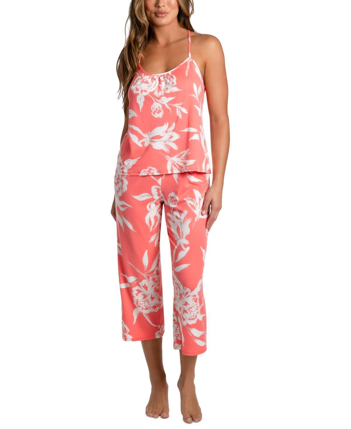 Linea Donatella Womens 2-Pc. Cropped Pajamas Set Product Image