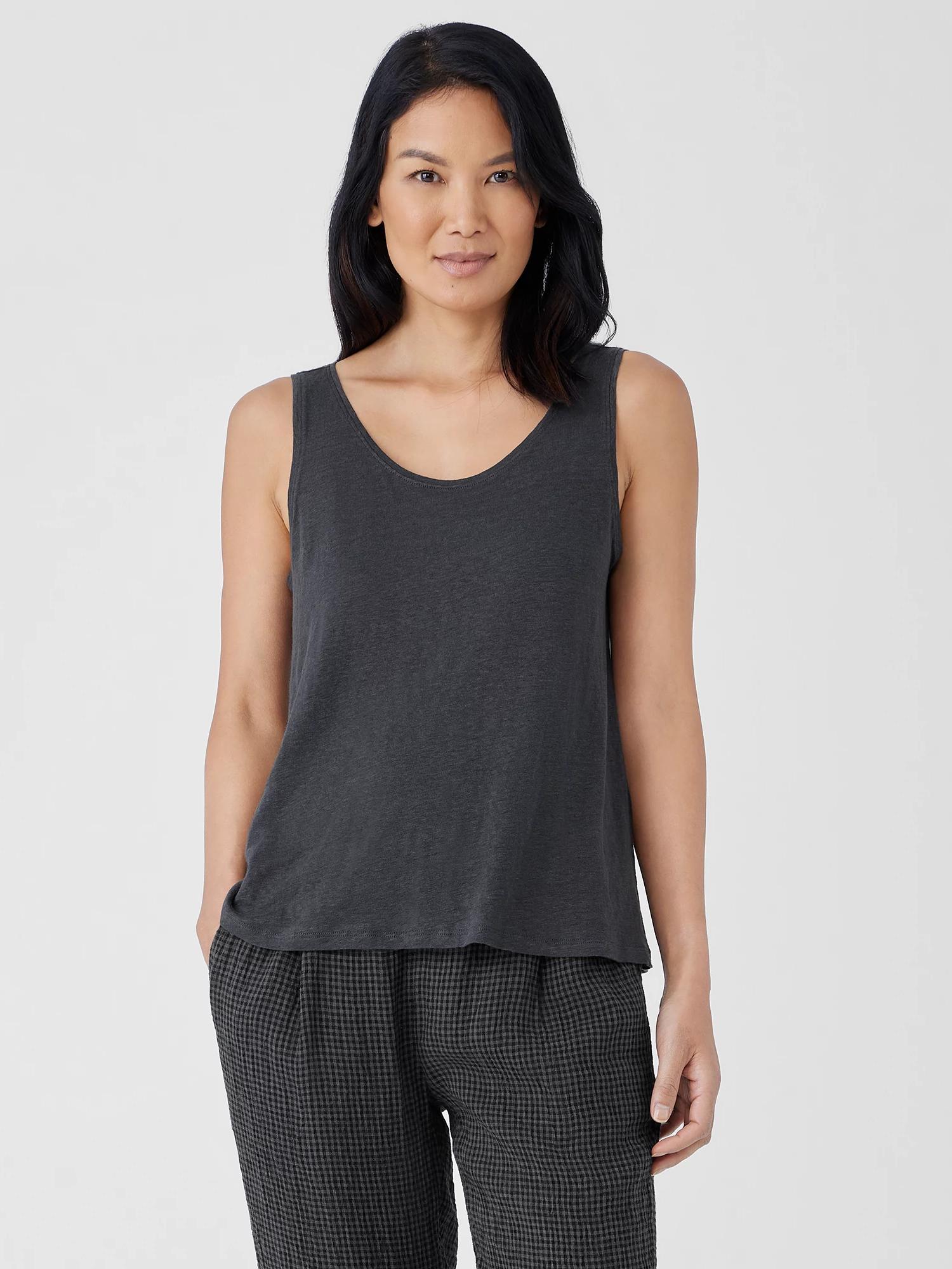 EILEEN FISHER Organic Linen Jersey Tankfemale Product Image