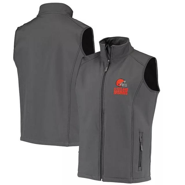 Mens Dunbrooke Charcoal Cleveland Browns Circle Archer Softshell Full-Zip Vest BRN CHARCO Product Image