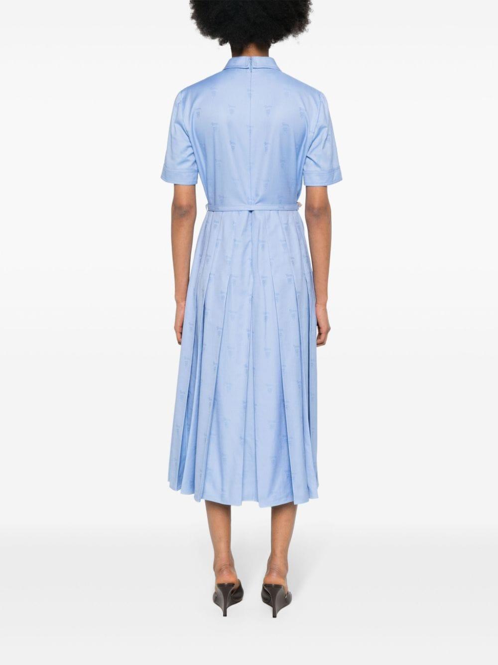 Jacquard-logo Midi Dress In Blue Product Image