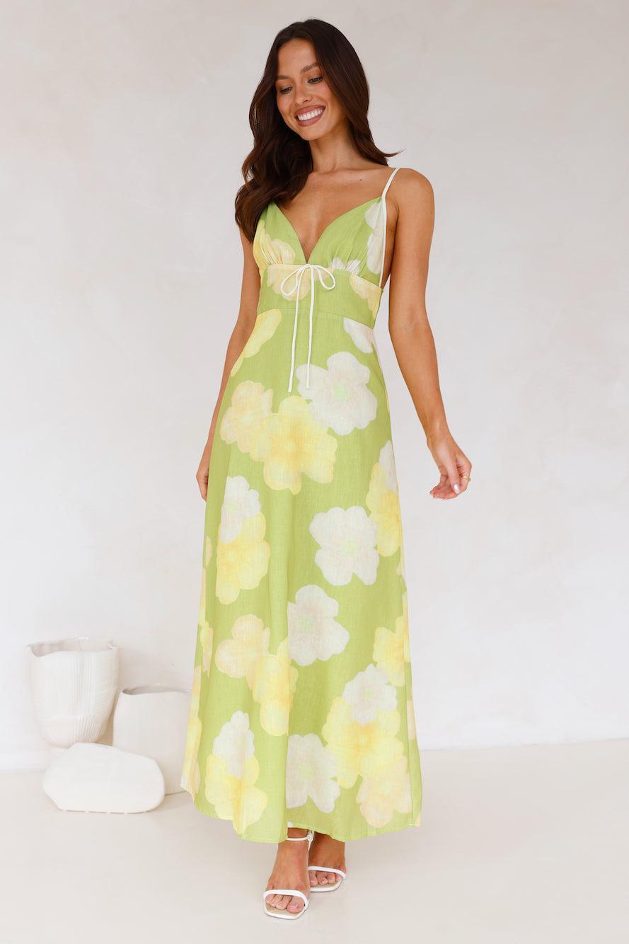 Soaking Up Maxi Dress Green Product Image