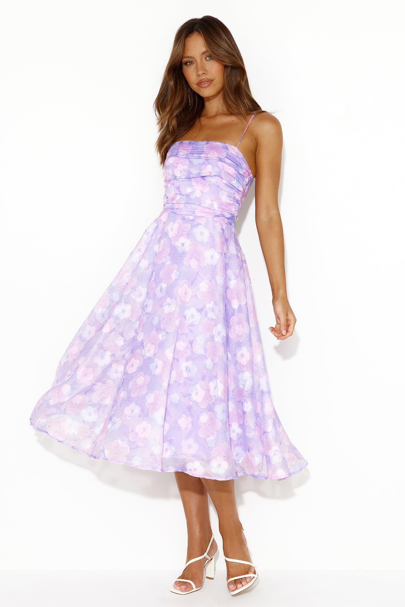 Land Of Wonder Midi Dress Purple Product Image