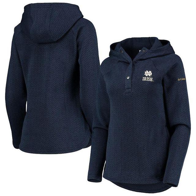 Womens Columbia Notre Dame Fighting Irish Darling Days Raglan Fleece Pullover Hoodie Blue Product Image