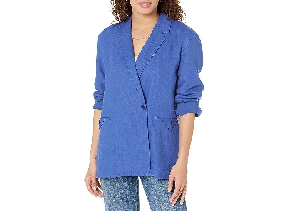 Madewell Double Breasted Crossover Linen Blazer Product Image