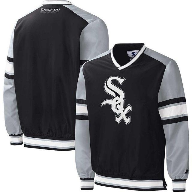 Mens Starter Chicago White Sox Yardline V-Neck Pullover Windbreaker Product Image