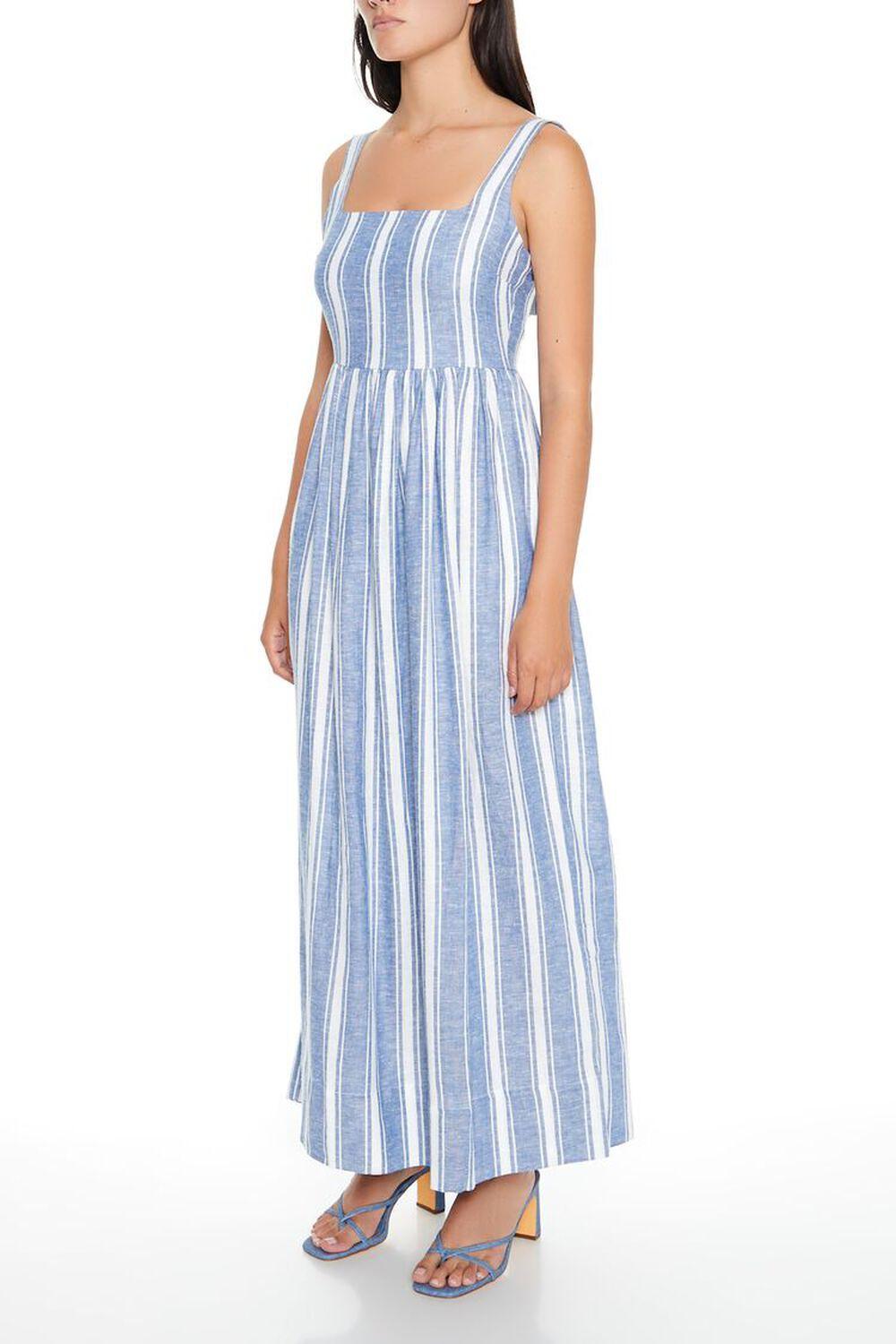 Linen-Blend Striped Maxi Dress | Forever 21 Product Image