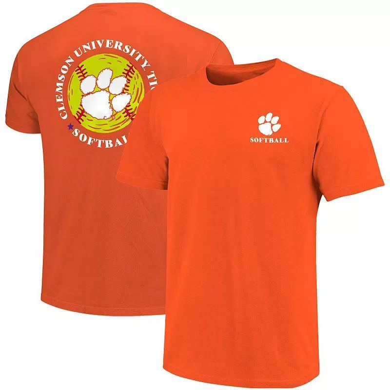 Mens Clemson Tigers Softball Seal T-Shirt Product Image