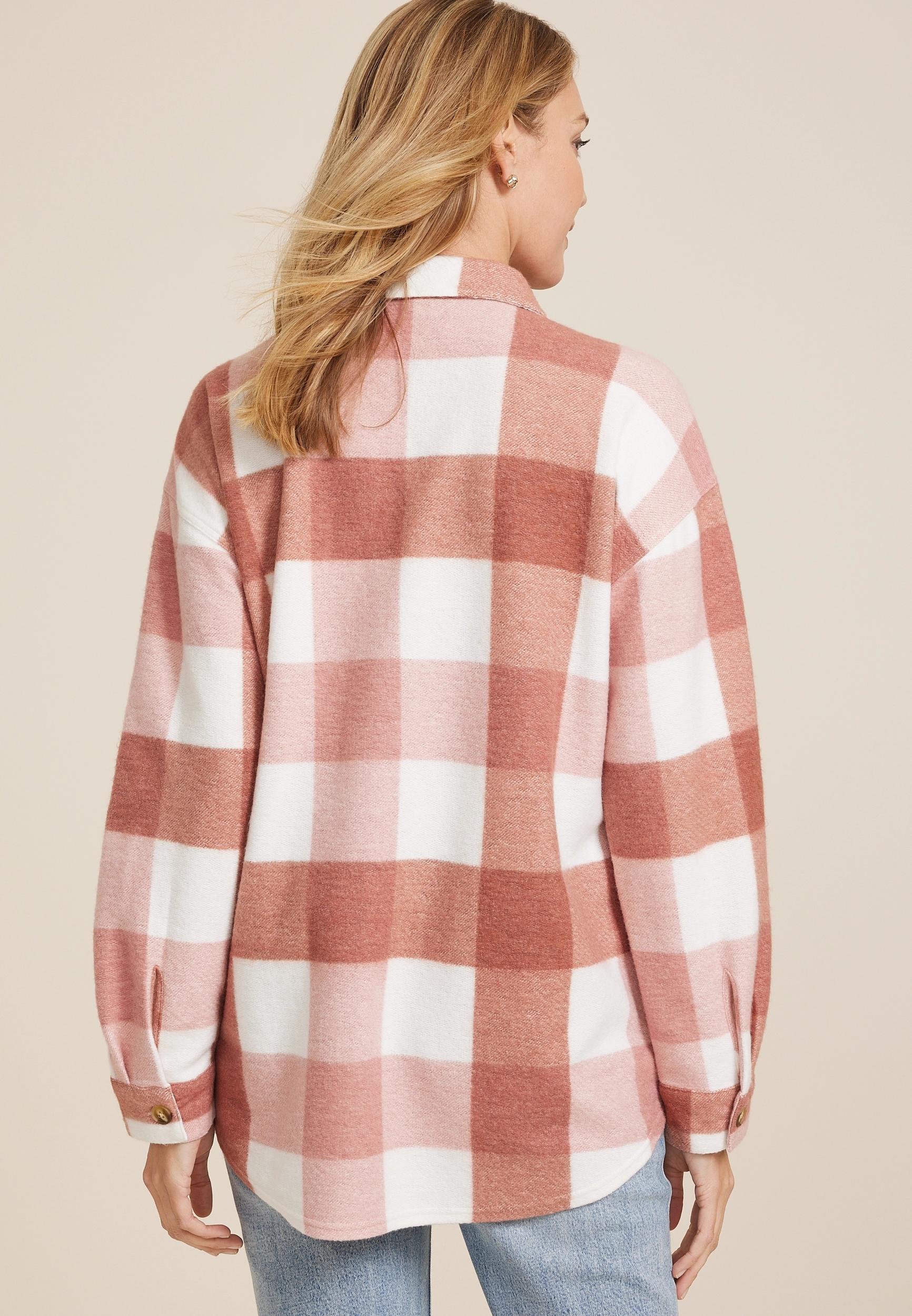 Vintage Plaid Fleece Shacket Product Image