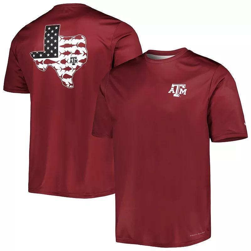 Mens Columbia Maroon Texas A&M Aggies Terminal Tackle Omni-Shade T-Shirt Product Image