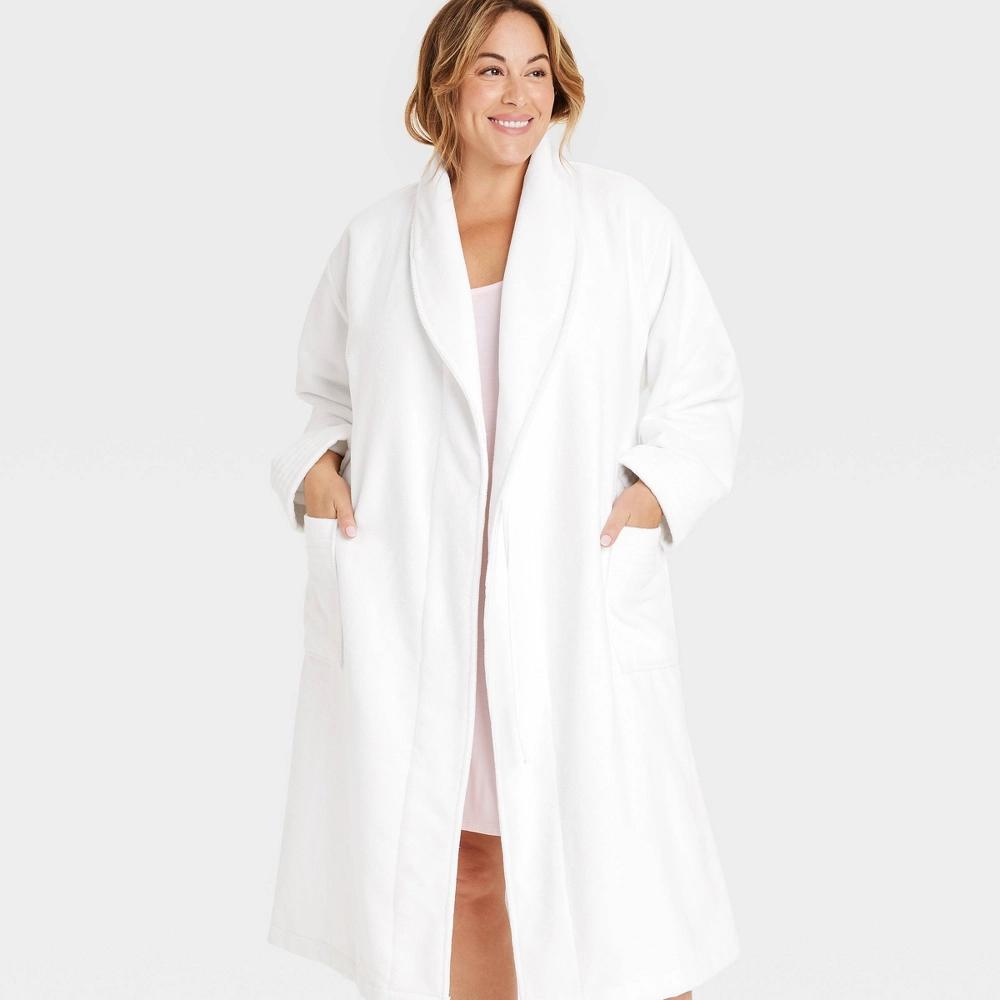 Womens Terry Robe - Auden White 1X/2X Product Image