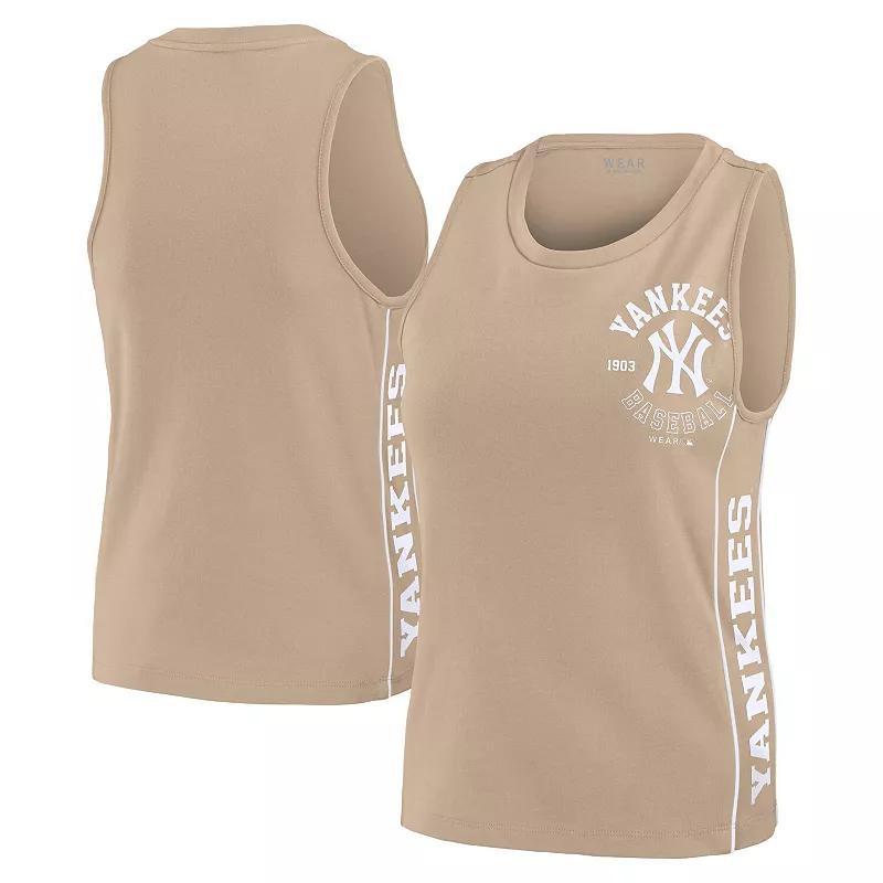 Womens WEAR by Erin Andrews Tan Atlanta Braves Tonal Tank Top Product Image