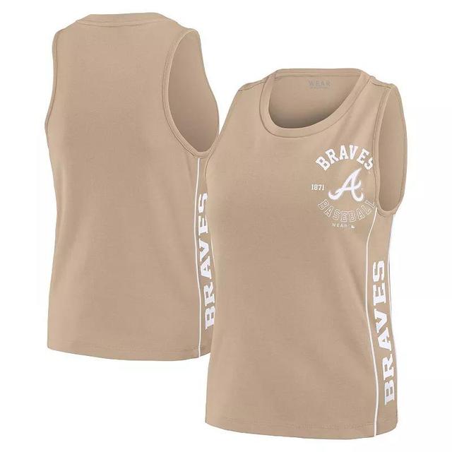 Womens WEAR by Erin Andrews Tan Atlanta Braves Tonal Tank Top Product Image