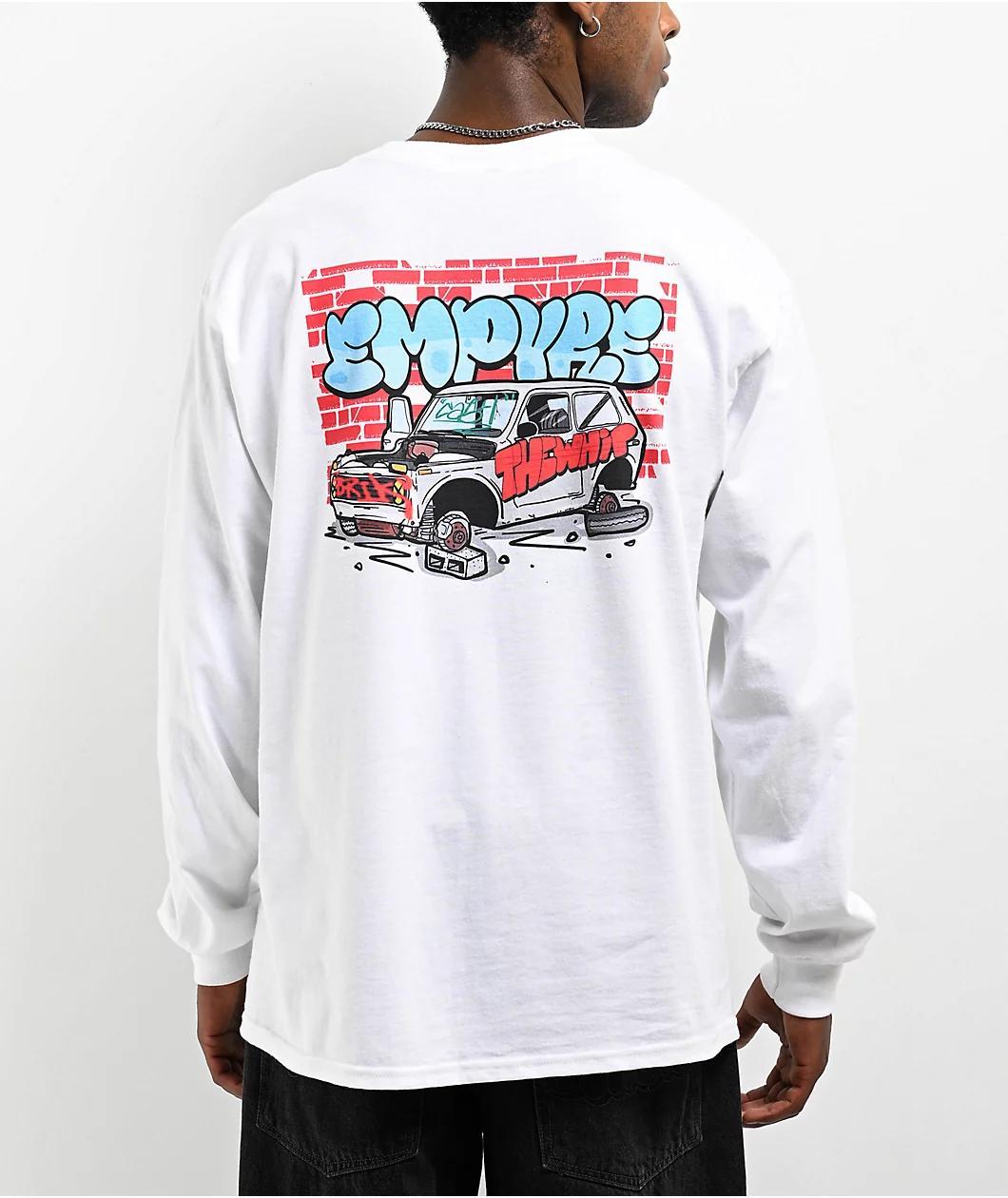 Empyre The Whip Long Sleeve White T-Shirt Product Image