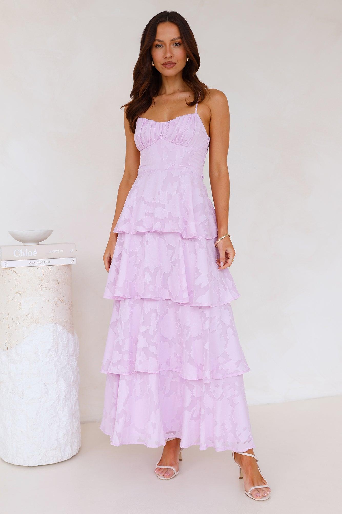 Thriving Now Maxi Dress Lilac Product Image