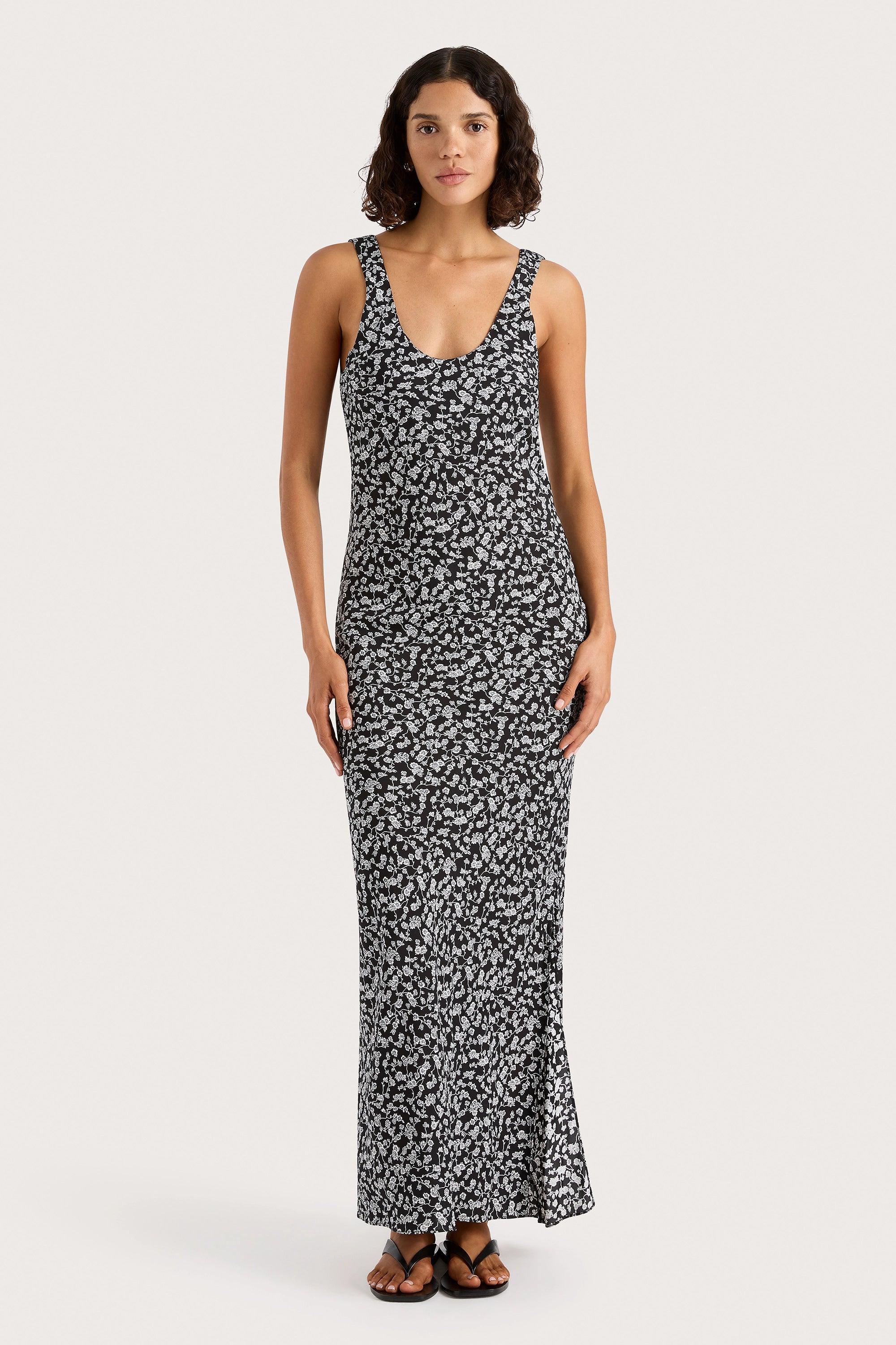 Olivia Maxi Dress Amaryllis Floral Black product image