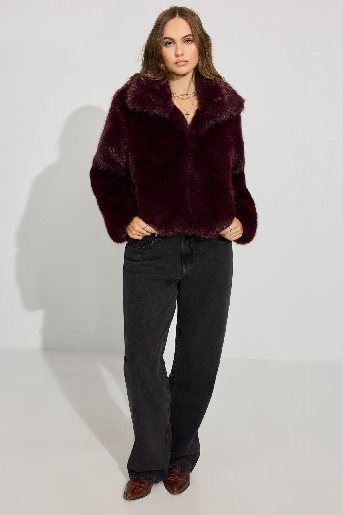 Short Faux Fur Coat Product Image