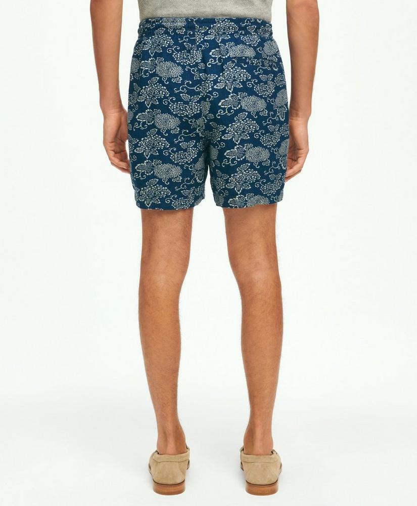 6" Linen-Cotton Floral Printed Friday Shorts Product Image