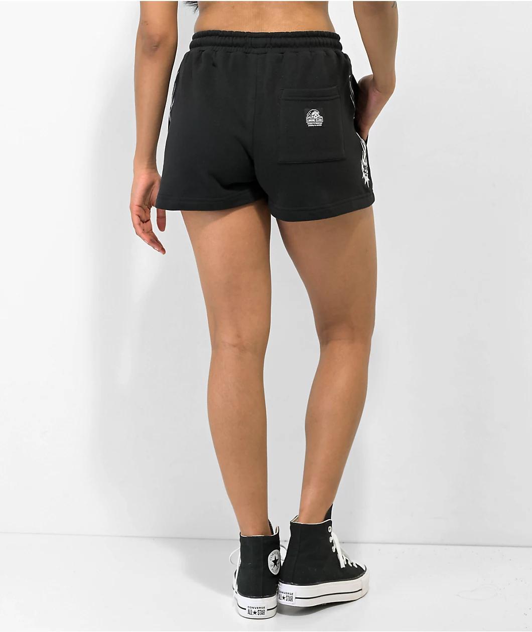 Lurking Class by Sketchy Tank Flame Black Sweat Shorts Product Image