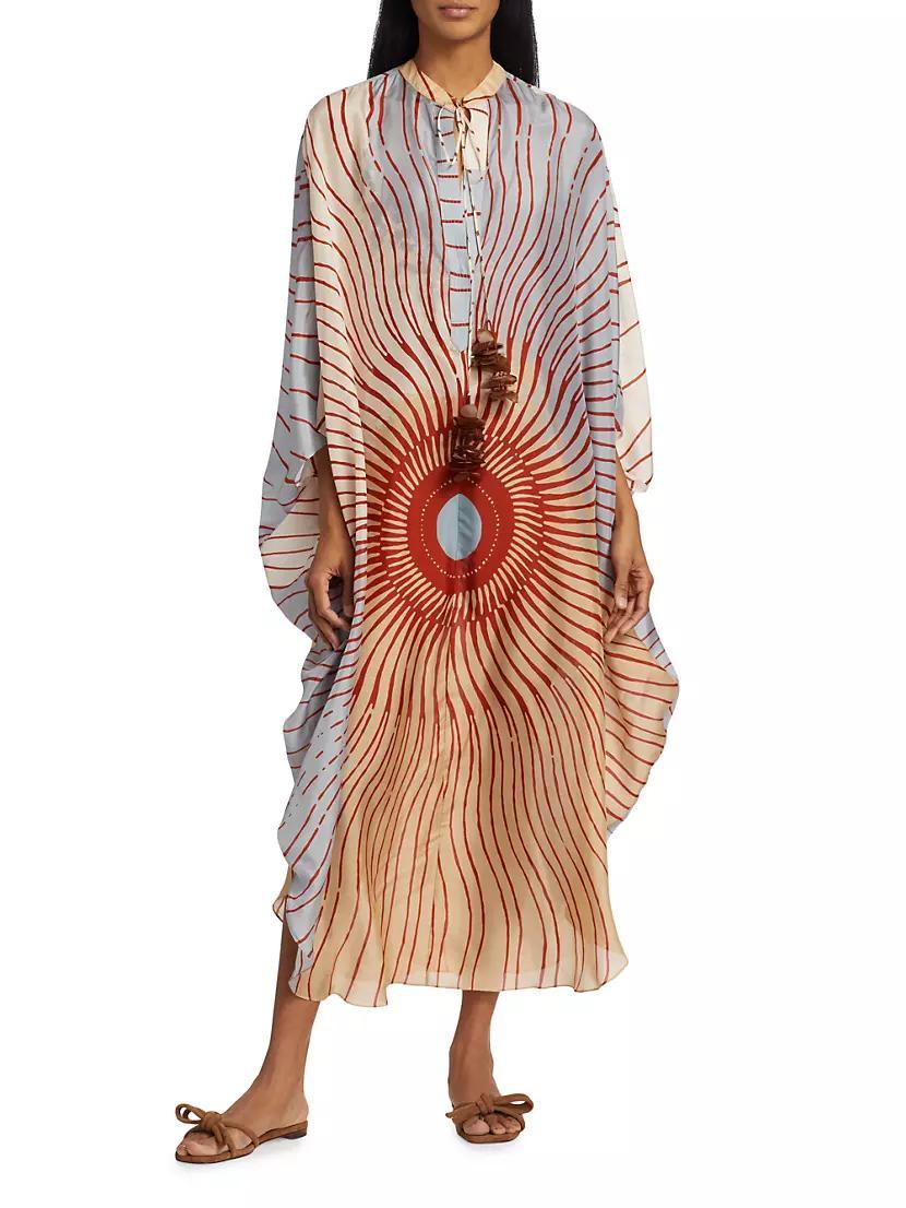 Elea Silk Sunburst Caftan Product Image