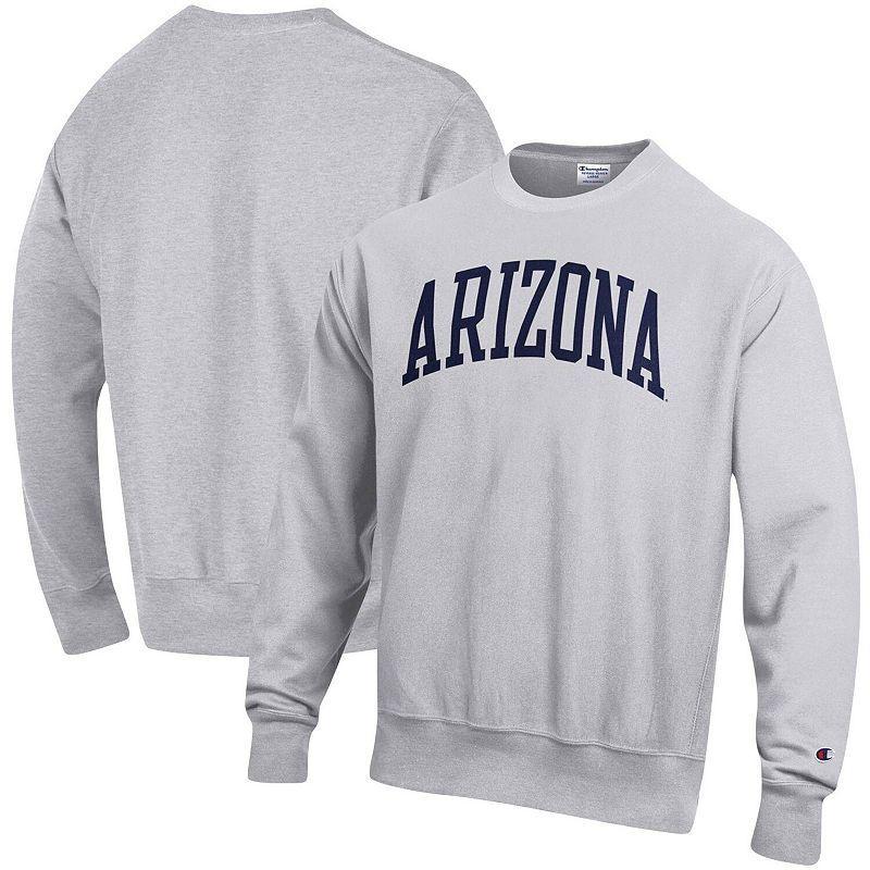 Mens Champion Heathered Gray Arizona Wildcats Arch Reverse Weave Pullover Sweatshirt Product Image