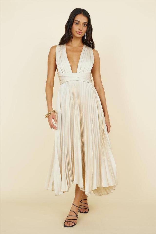 Florentina Midi Dress Champagne Product Image