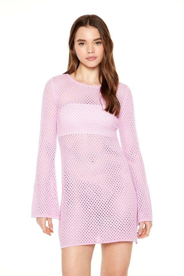 Sheer Crochet Mini Dress | Forever 21 Product Image