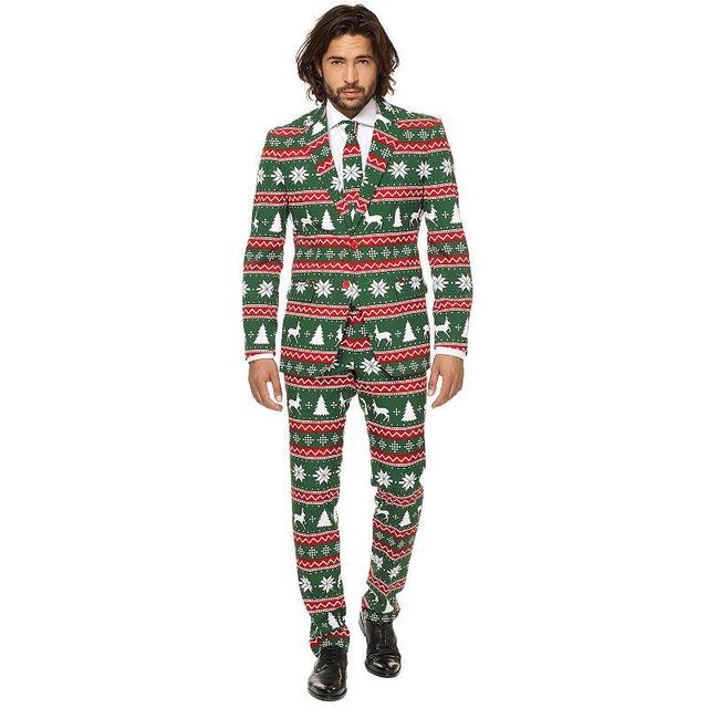 Mens OppoSuits Slim-Fit Holiday Novelty Suit & Tie Set Product Image